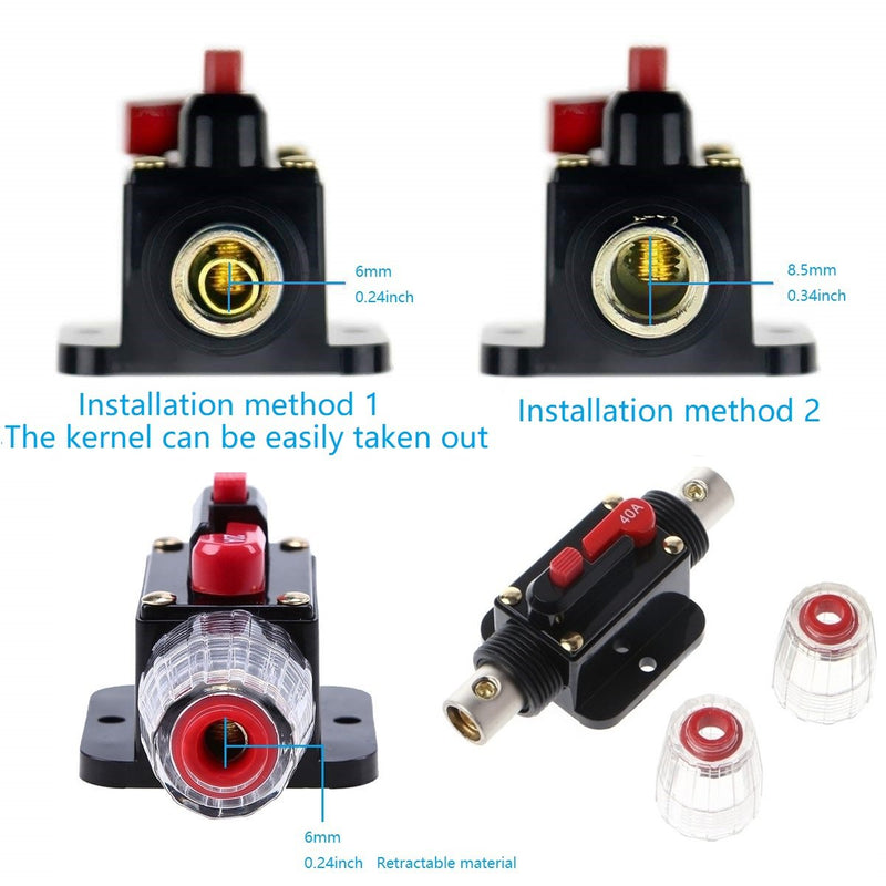 [Australia - AusPower] - STETION Car Audio 100 Amp Resettable Fuse Circuit Breaker Car Protect for Audio System Fuse 12-24V DC for Car Audio Amps Overload Protection Fuse (100A) 100A 