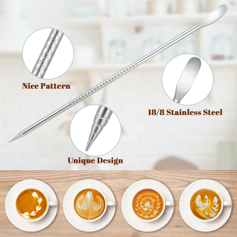 [Australia - AusPower] - Amrules Milk Frothing Pitcher, 12oz Milk Frother Cup with Clear Scale, 304 Stainless Steel Cappuccino Espresso Machine Accessories for Barista Coffee Bar with Latte Art Pen, Silver 12 oz 