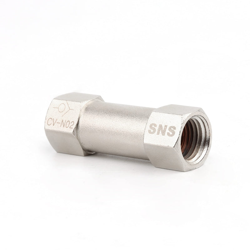 [Australia - AusPower] - SNS CV-N02 Series 1/4'' NPT Female Threaded Check Valve, Non-Return Valve, one-Way Valve (5 PCS) 