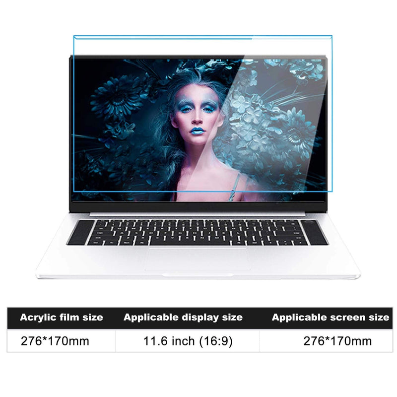 [Australia - AusPower] - 11-11.6 inch Laptop Blue Light Blocking Screen Protector Anti-UV Protection Filter film for Diagonal 11'',11.6 inch 16 : 9 Widescreen Notebook LED Monitor Panel (10.87 x 6.69 inch/L x W) 
