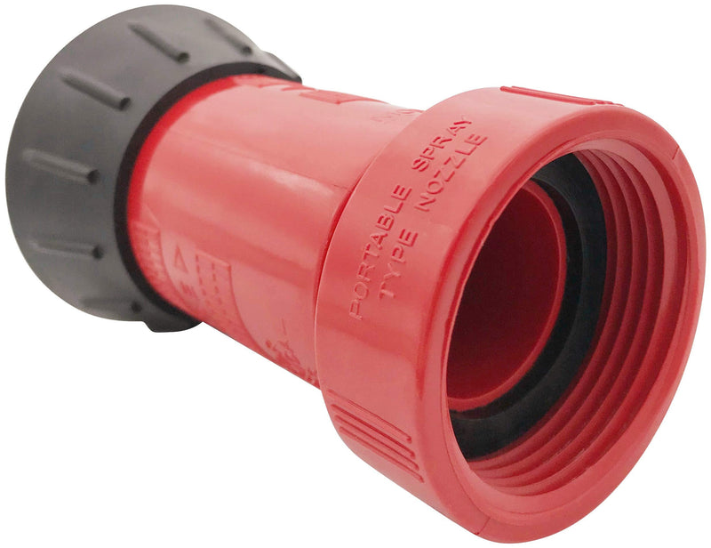 [Australia - AusPower] - SpringSpray 1-1/2" NPSH Fire Hose Nozzle Spray Polycarbonate Jet Fog Industrial Fireman 1.5" Nozzle 75 gpm Fire Equipment 1-1/2"NPSH 