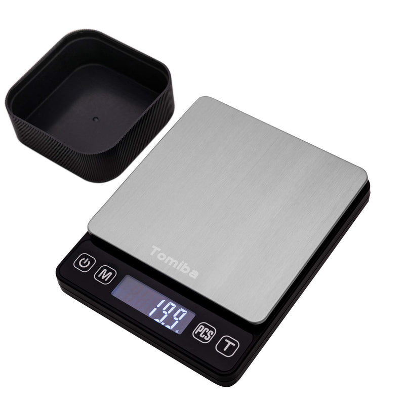 [Australia - AusPower] - Precision Scale Auto Data-Hold Tomiba 3000g 0.01oz/0.1g Small Cooking Mini Food Scale Portable Electronic Jewelry Scale Batteries Included 