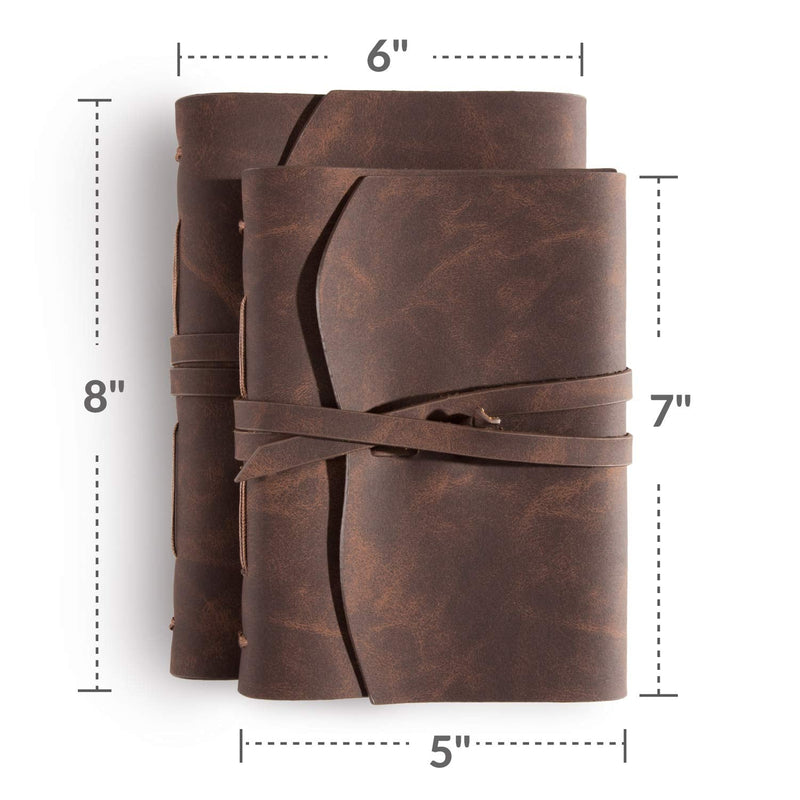 [Australia - AusPower] - Bedsure Leather Journal Notebook, Leather Bound Journal for Men and Women, Lined Travel Journal & Writing Journal for Personal Diary, 5x7 inches, Brown, 200 Pages 