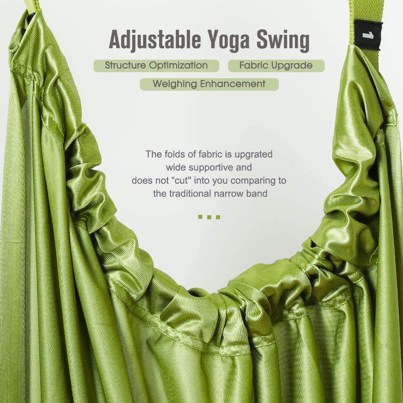 [Australia - AusPower] - Pricexes Yoga Stretching Strap, Adjustable Height Leg Stretcher Waist Back Stretch Band Aerial Yoga, Anti-Gravity Inversion Exercises Door Flexibility Tensile Trainer for Rehab Pilates Dance Splits Black 