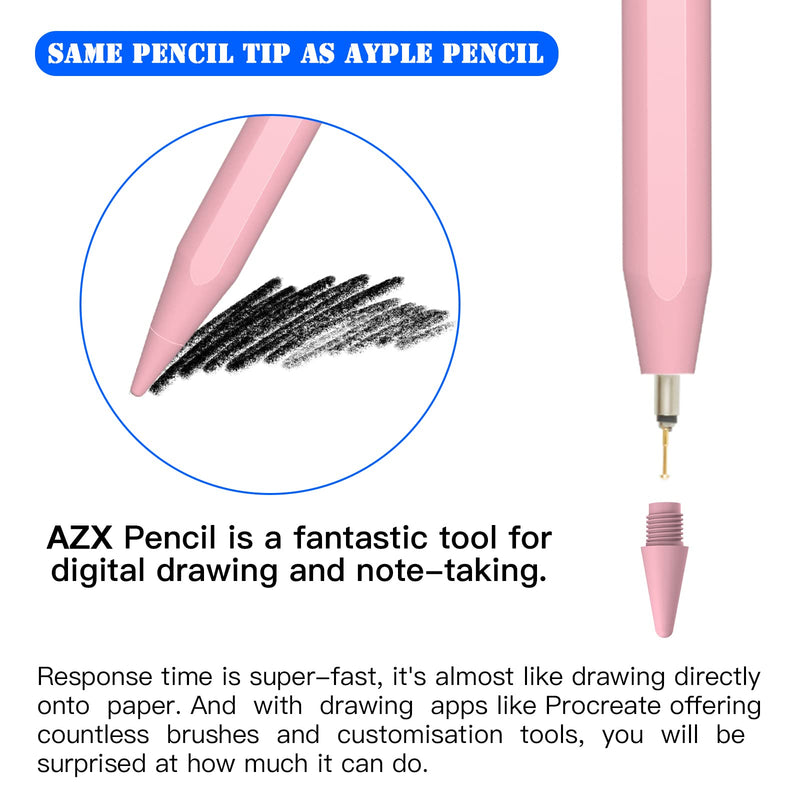 [Australia - AusPower] - Stylus Pen for Apple iPad Pro Pencil 5th Generation 12.9/11 2021, iPad 8th, iPad Air 4th &3rd Generation, iPad Pro 9th &8rd, iPad Mini 6/5 Compatible 2018-2021 Apple iPads [Tilt Creative] (Pink) Pink 