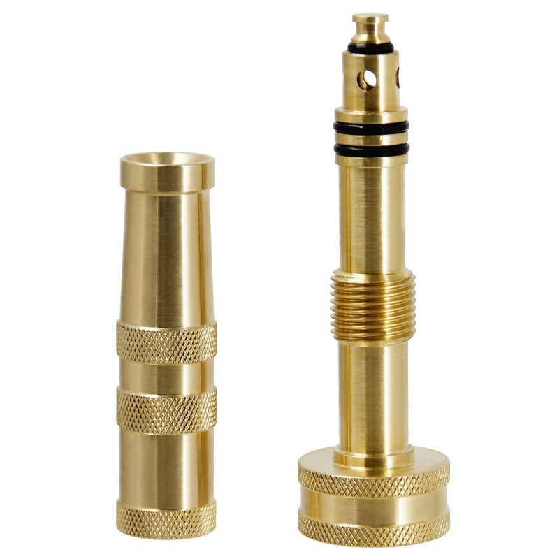 [Australia - AusPower] - Biswing Brass Hose Nozzles, Heavy-Duty Brass Adjustable Twist Hose Nozzle, 2 Pack (4"), VI3432 
