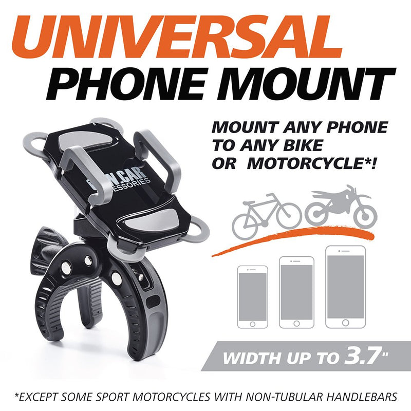 [Australia - AusPower] - Bike & Motorcycle Phone Mount - for iPhone 12 (11, Xr, SE, Max/Plus), Galaxy S21 or Any Cell Phone - Universal ATV, Mountain & Road Bicycle Handlebar Holder. +100 to Safeness & Comfort 