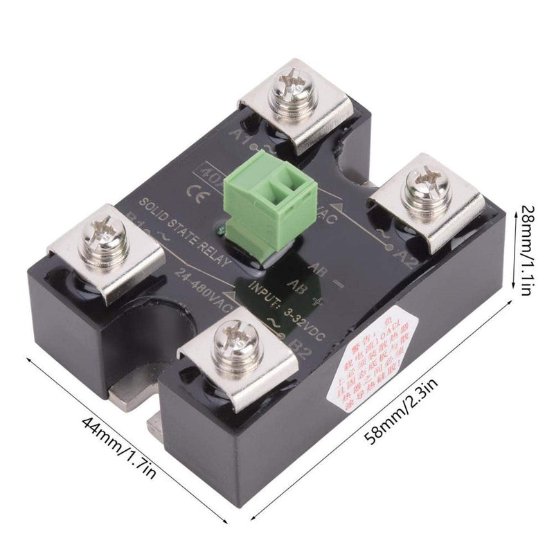 [Australia - AusPower] - BERM Solid State Relay, Single Channel DC Control & Dual Channel AC Control SSR Relay 24-480VAC (BERM-DK40DA) BERM-DK40DA 