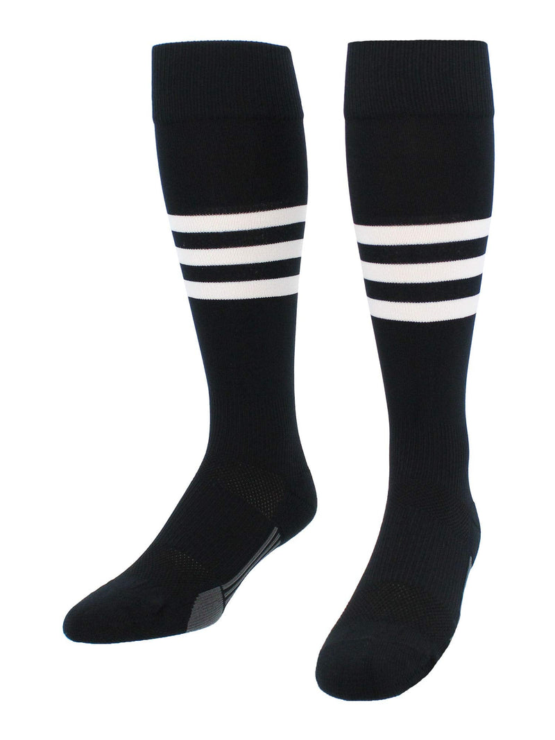 [Australia - AusPower] - TCK Elite Performance Baseball Socks Dugout Pattern I Softball Mens Womens Black/White Small 