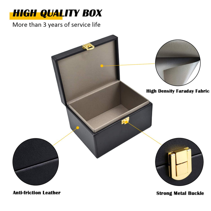 [Australia - AusPower] - briidea Faraday Key Fob Protector Box, RFID Signal Blocking Box, Faraday Box Signal Blocking Shielding Box for Car Key Small 