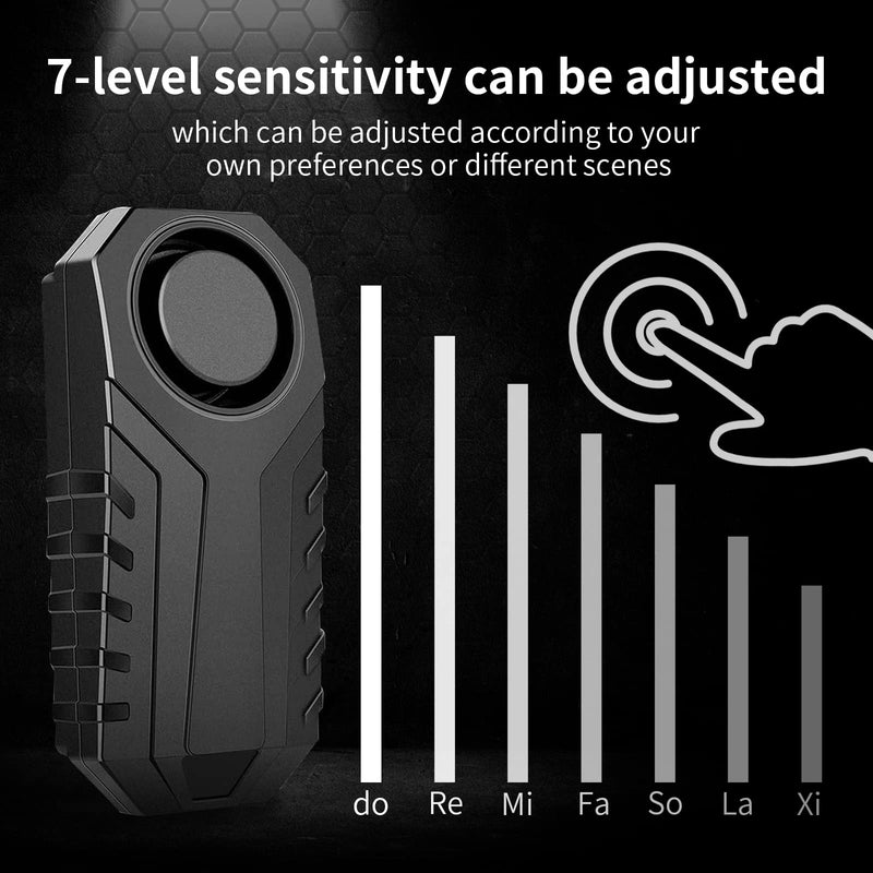 [Australia - AusPower] - KCMYTONER Vibration Sensing Bike Alarm with Remote, 113db Loud Bicycle Alarm System Anti Theft, Wireless Motorcycle Alarm for Electric Bike Tricycle Mobility Scooter Ebike Cycling Security 1 