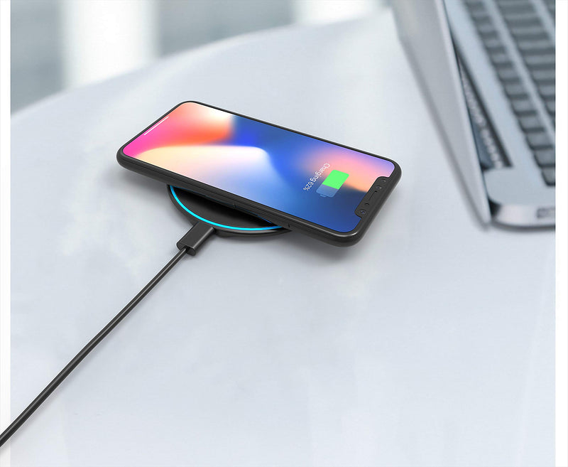 [Australia - AusPower] - Emerson Radio Wireless 10W Fast Charger Compatible with iPhone Xs MAX/XR/XS/X/8/8 Plus,10W Galaxy S10/S10 Plus/S10E/S9, and 5W All Qi-Compatible Phones | ER-WC200, Blue 