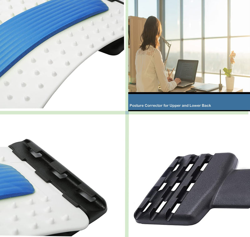[Australia - AusPower] - ChiFit Multi-Level Back Stretching Device - Immediate Relief for Back Pain, Herniated Disc, Sciatica, Scoliosis,Lower and Upper Back Stretcher Support and Pain Relief Blue 