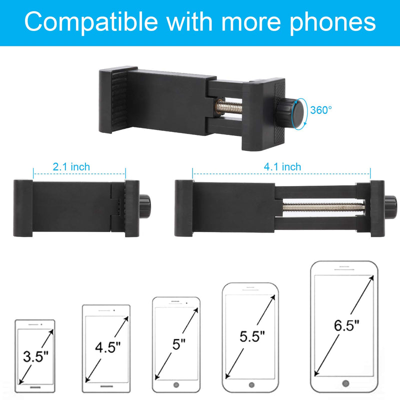 [Australia - AusPower] - iTODOS Wall Mount Phone Holder Bracket with 360 Degree Adjustable Mount for iPhone / Samsung Galaxy / Nexus / HTC / LG Smart Phones and GPS Navigator, Compatible with 3.5 ~6.5 inch Width Black 