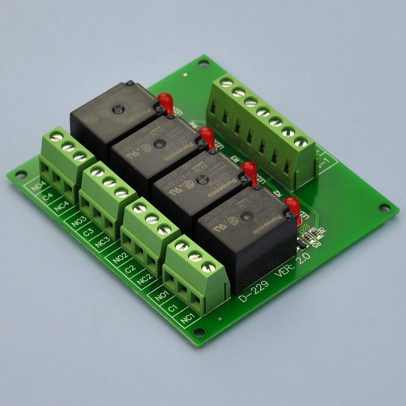 [Australia - AusPower] - Electronics-Salon 4 SPDT 10Amp Power Relay Module, DC 5V Version. 