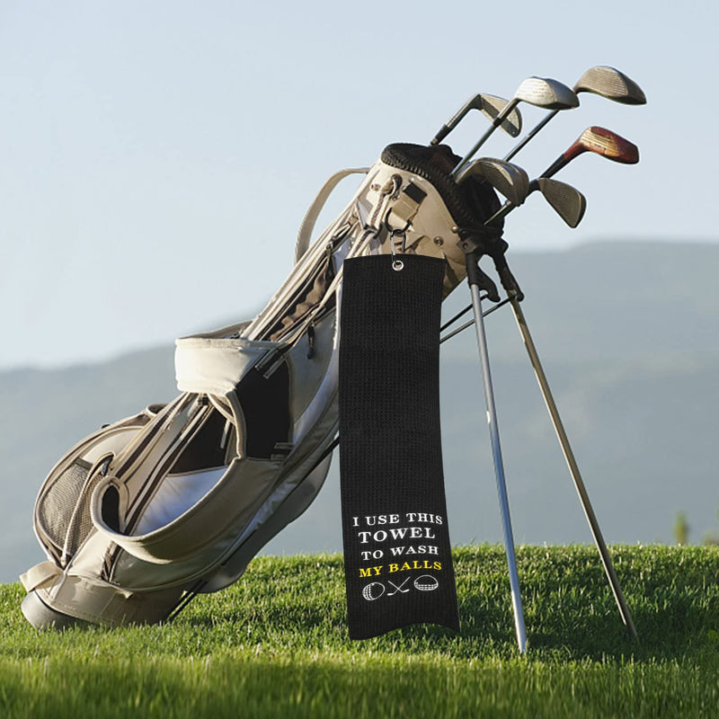 [Australia - AusPower] - Funny Golf Towel, Embroidered Golf Towels for Golf Bags with Clip, Golf Gifts for Men Dad, Personalized Birthday Gifts for Husband Boyfriend, Joke and Fan More 
