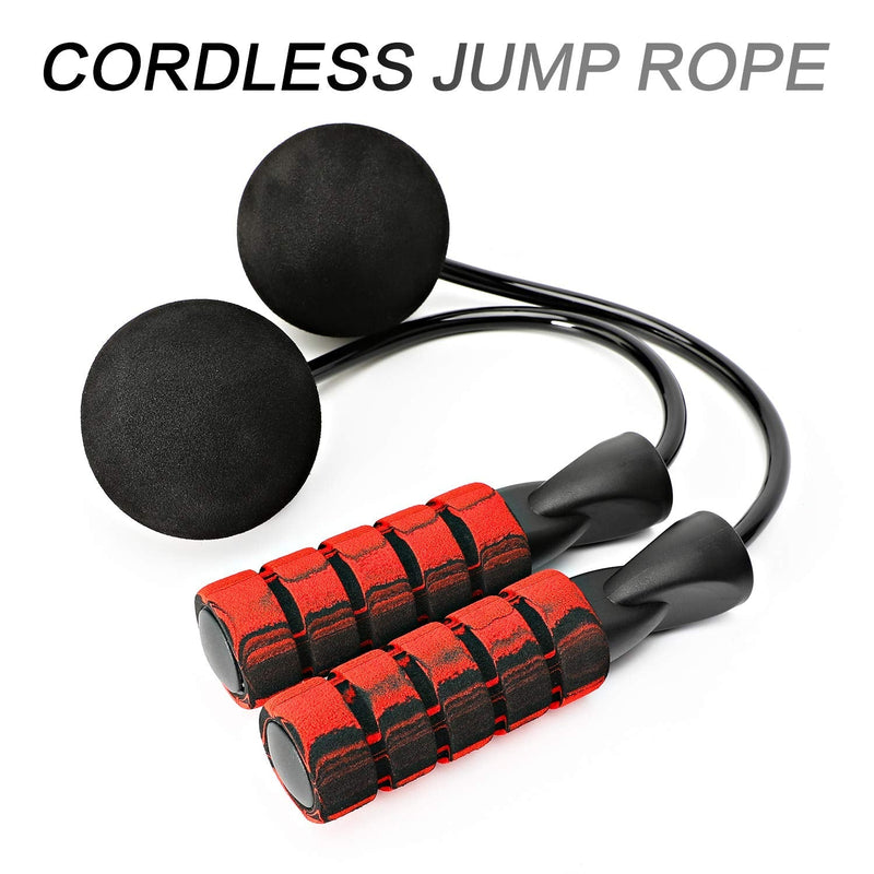[Australia - AusPower] - APLUGTEK Jump Rope, Training Ropeless Skipping Rope for Fitness, Adjustable Weighted Cordless Jump Rope for Men Women Kids 