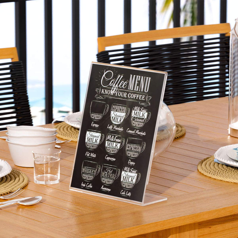 [Australia - AusPower] - NIUBEE 6Pack Slant Back Acrylic Sign Holder 4x6 inches, Clear Vertical Picture Frames, Desktop Flyer Holder Document Holder Paper Display Stand 