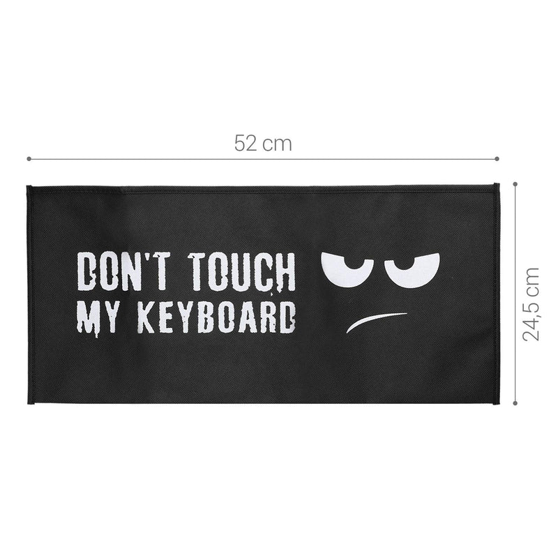 [Australia - AusPower] - kwmobile Keyboard Cover for Universal Keyboard (L) - Protective Skin Computer Keyboard Dust Cover Case - Don't Touch My Keyboard Don't touch my keyboard 02-01 