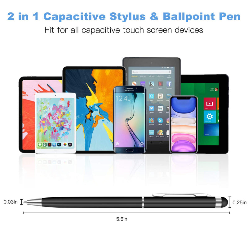 [Australia - AusPower] - Stylus Pens for Touch Screens, StylusHome 10 Pack Universal 2 in 1 Capacitive Stylus Ballpoint Pen for iPad iPhone Tablets Samsung Galaxy All Universal Touch Screen Devices 