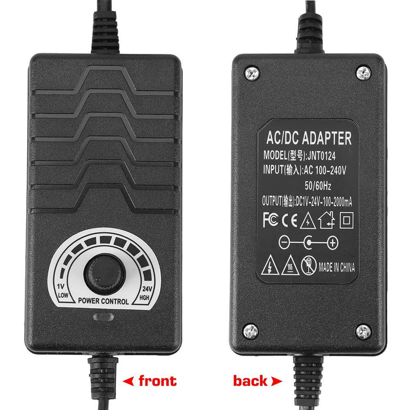 [Australia - AusPower] - AC/DC 1-24V 2A Power Adapter Universal Adjustable Power Switching for Motor Speed Controller 