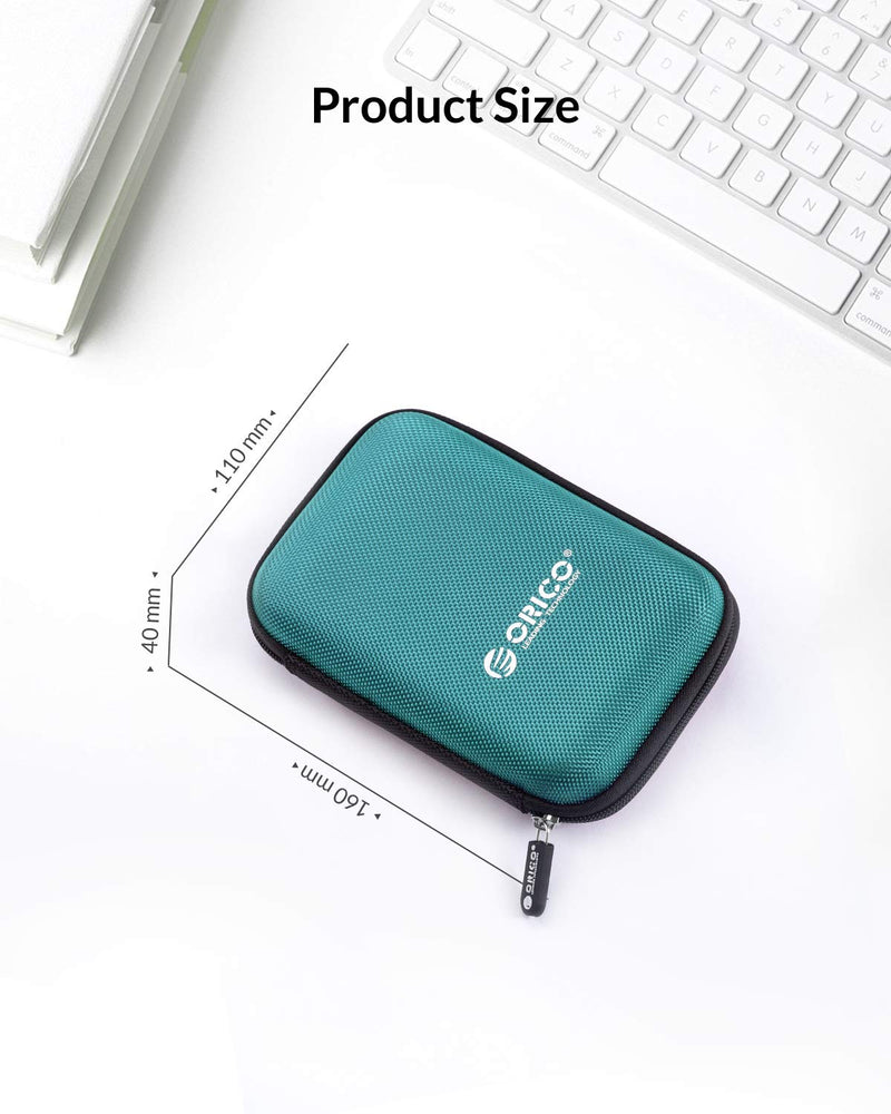 [Australia - AusPower] - ORICO Hard Drive Case 2.5 inch External Drive Storage Carrying Bag Waterproof Shockproof with Inner Size 5.5x3.5x1.0inch for Organizing HDD and Electronic Accessories, Blue(PHD-25) 