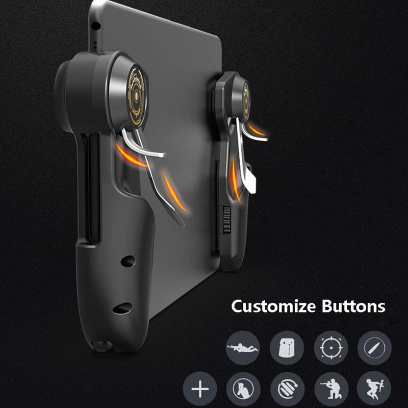 [Australia - AusPower] - LICHIFIT Six Finger Game Joystick Trigger Handle L1R1 Shooter Fire Aim Button Gamepad Controller for iPad Tablet PUBG Game Accessories 