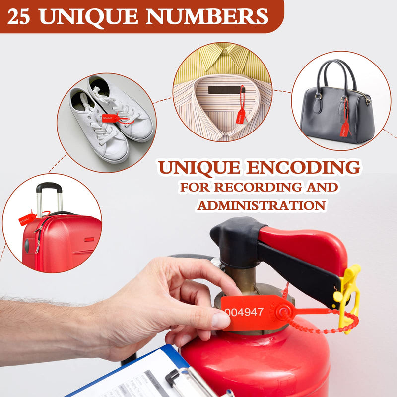 [Australia - AusPower] - Monthly Fire Extinguisher Inspection Tags Set Including 4 Years Maintenance Tags Plastic Tamper Seals Fire Extinguisher Pull Pins Numbered Security Tags with Handheld Hole Puncher (76) 76 