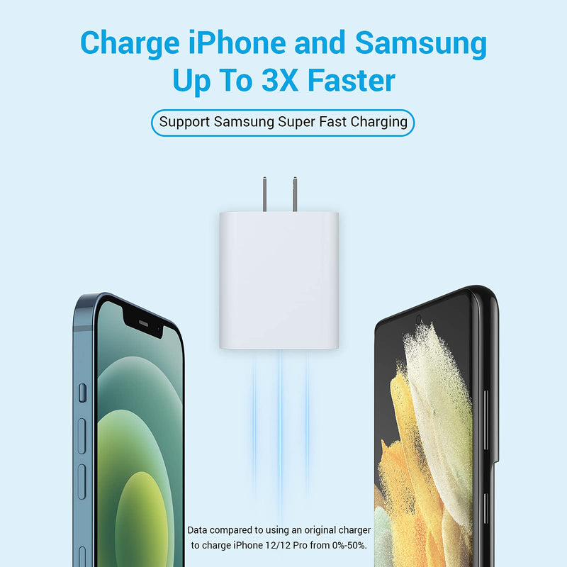 [Australia - AusPower] - USB C Fast Charger for New MacBook Air 13 inch 2020/2019 2018, 45W USB C Power Adapter for iPad Pro 12.9 Gen 4/3,Galaxy S20 Ultra / S20+, PPS Supported Samsung Fast Charger with 6.6ft USB C to C Cable 
