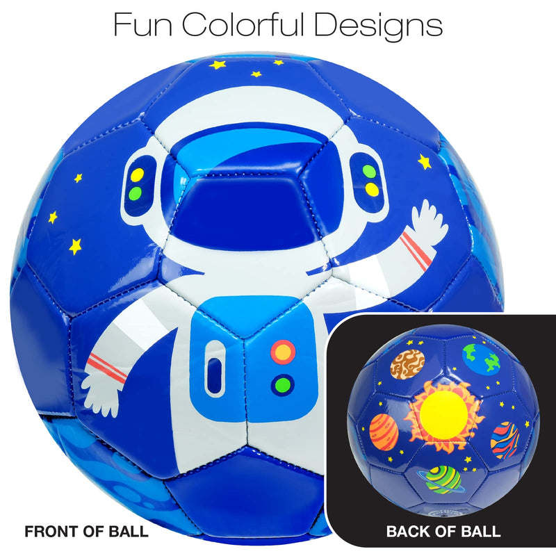 [Australia - AusPower] - Xcello Sports Kids Soccer Ball Soft Thick Durable TPU Cover 2 Pack with Pump (Available in Size 2, and Size 3) Black/White 
