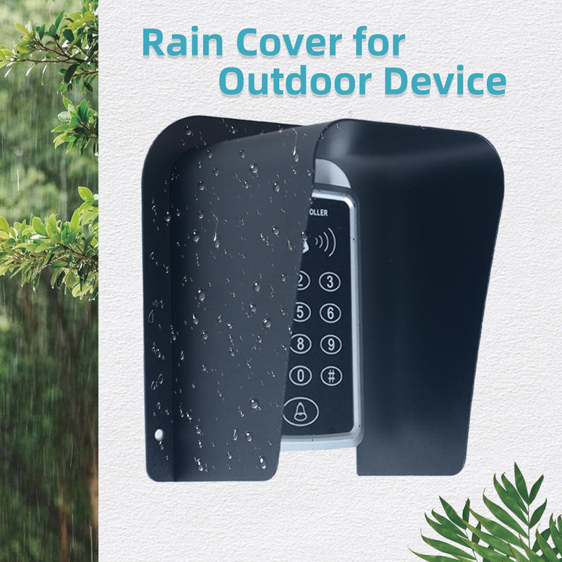 [Australia - AusPower] - Doorbell Rain Cover Large Metal Access Control Cover Protector Camera Video Doorbell Cold Rolled Steel Shell Outdoor Keypad Shield 