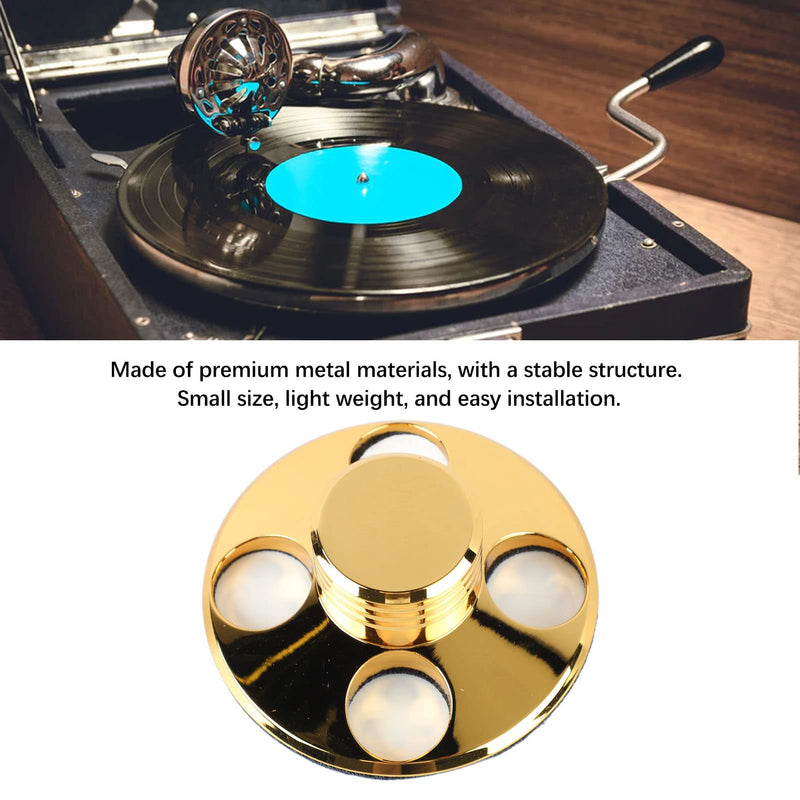[Australia - AusPower] - Record Weight Stabilizer,Vinyl Turntable Metal Record Disc Replacement for Phonograph Gold 