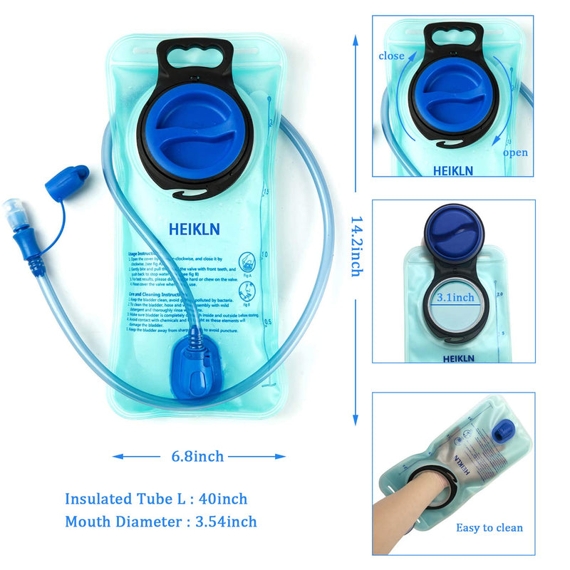 [Australia - AusPower] - Hydration Bladder 2 Liter,Leak Proof Water Reservoir, BPA Free Military Water Storage Bladder Bag Hydration Pack Replacement Easy Clean for Bicycling Hiking Camping Hunting Running 2PC Bladders 