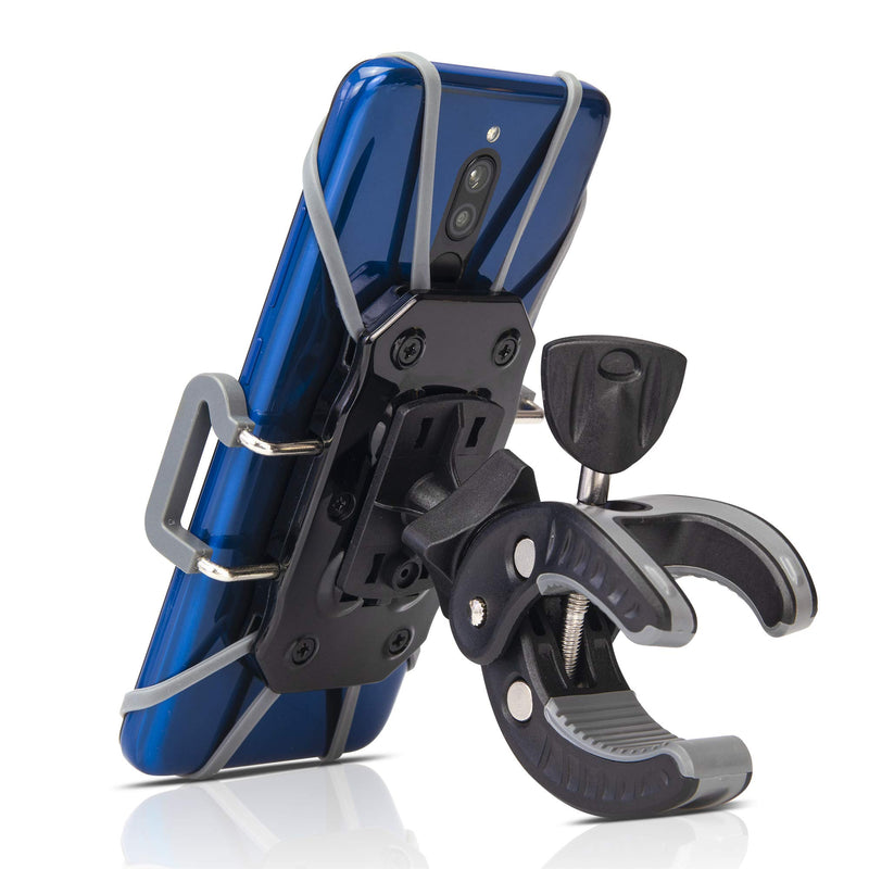 [Australia - AusPower] - Stroller Phone Holder, Shopping Cart Phone Holder, Golf Cart Phone Holder, Bike Phone Mount, for Motorcycle, Scooter, ATV, Boat, Spin Bike, Bicycle Handlebar- Universal- iPhone, Cell Phone Clamp 