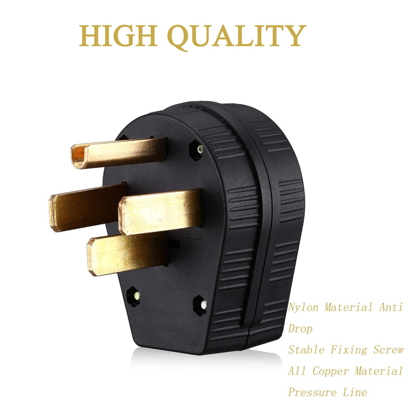 [Australia - AusPower] - Nema 14-50P Plug 50 Amp 125/250 Volt Plug with 3 Pole 4 Wire Heavy Duty Spec Industrial Grade for Dryer and Ranges 