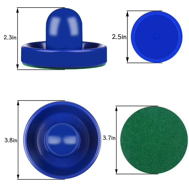 [Australia - AusPower] - ONE250 Air Hockey Pushers and Red Air Hockey Pucks, Goal Handles Paddles Replacement Accessories for Game Tables (4 Striker, 4 Puck Pack) 