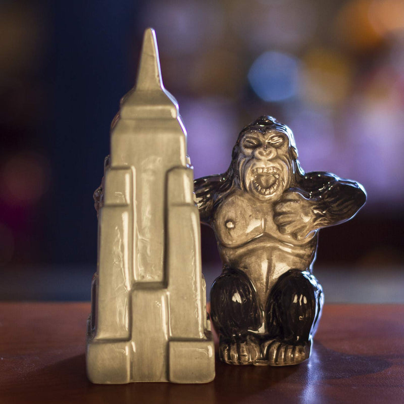 [Australia - AusPower] - Pacific Giftware NY Empire State Building with Giant King Kong Monster Ceramic Salt and Pepper Shakers Set 