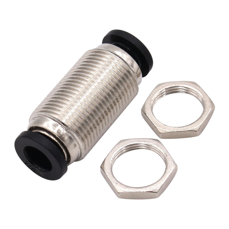 [Australia - AusPower] - Bulkhead Union Push to Connect Tube Fitting 3/8 In Tube OD Stainless Steel Double Threaded (5 Packs) 