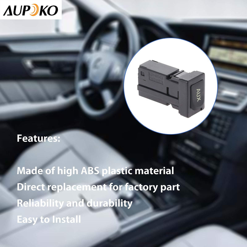 [Australia - AusPower] - Aupoko 86190-02020 Aux Port Adapter, Auxiliary Stereo Input Jack Assembly, Fits for Toyota Camry Matrix Venza Highlander 