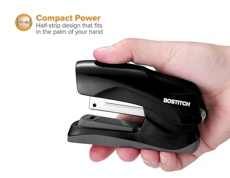 [Australia - AusPower] - Bostitch Stapler with Staples Value Pack Set, Heavy Duty Stand Up Stapler, Black, 40 Sheet Capacity with 5000 Staples, Small Stapler Size, Fits Into The Palm of Your Hand (B175-BLK -VP) 
