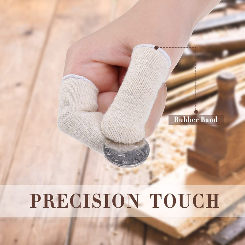 [Australia - AusPower] - 50 Pieces Cotton Finger Cots, Finger Toe Sleeves, Thumb Protector, Fingertips Protective, Cushion, Moisture Wicking (7.6 cm/ 3 Inch) (7.6 cm/ 3 Inch) 7.6 cm/ 3 Inch 