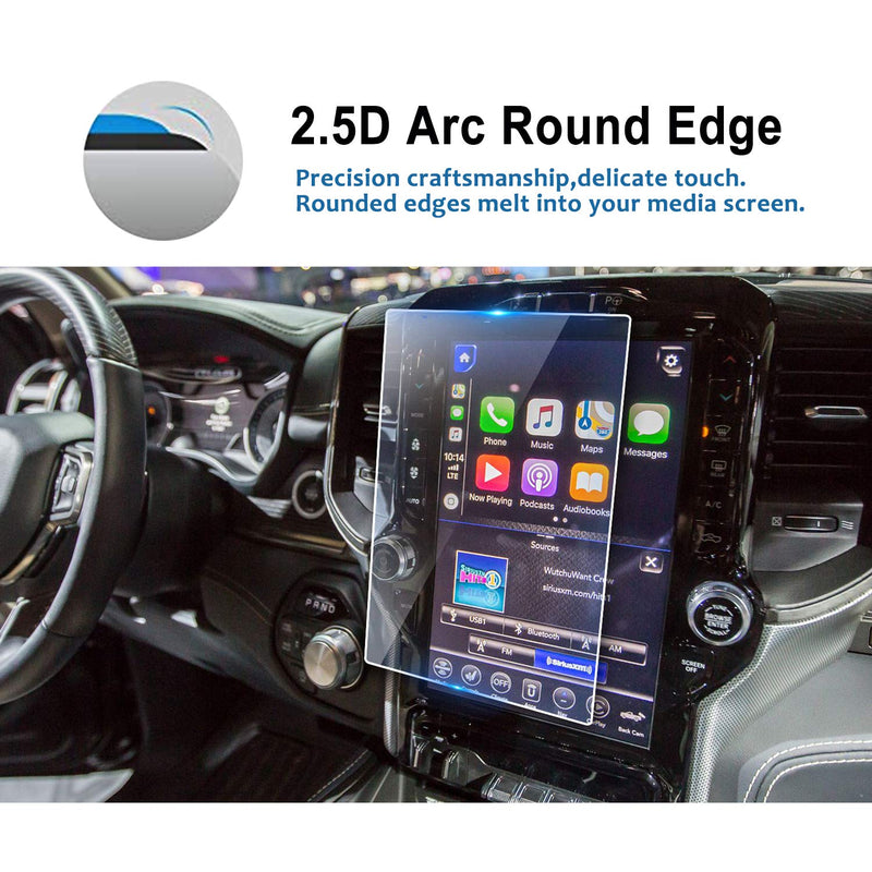 [Australia - AusPower] - LFOTPP Premium Screen Protector for 2019 2020 2021 D*odge RAM 1500 2500 3500 Laramie Longhorn Limited Uconnect 12 Inch Tempered Glass Navigation Screen Protector Scratch-Resistant Protective Film for 2019 2020 RAM 1500 12 Inch 