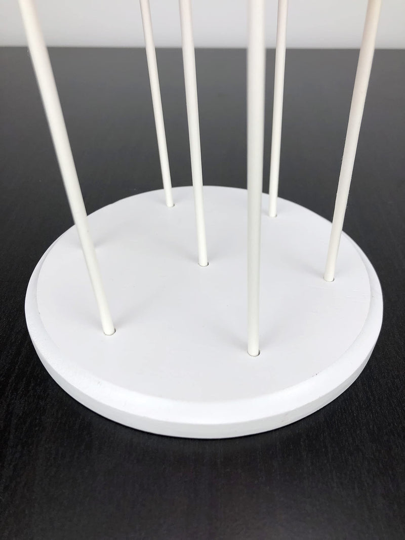 [Australia - AusPower] - NANGOPOP 2 Pack Cake Pop Stand - 7 Hole Wood Lollipop Holder Display Round Candy or Sucker Stand for Wedding, Birthday Party, White 7hole x2 