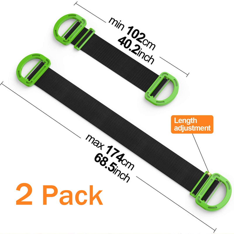 [Australia - AusPower] - 2 Pack Moving Straps, Adjustable Lifting Straps for Moving Furniture, Single or Multi-Person Retractable Carrying Belt, Durable Handles Support 600lbs,for Handling Appliances, Boxes or Heavy Objects 