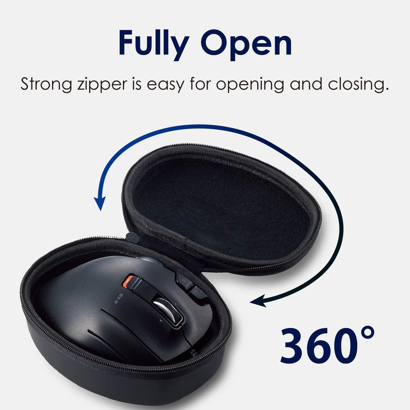 [Australia - AusPower] - ELECOM Official Hard EVA Travel Protection Storage Case Replacement for M-XT2&3 Series, Wired / Wireless Thumb Control Trackball Mouse, Ergonomic Design, Optical Gaming Sensor - Case Only (BMA-XT2BK) 