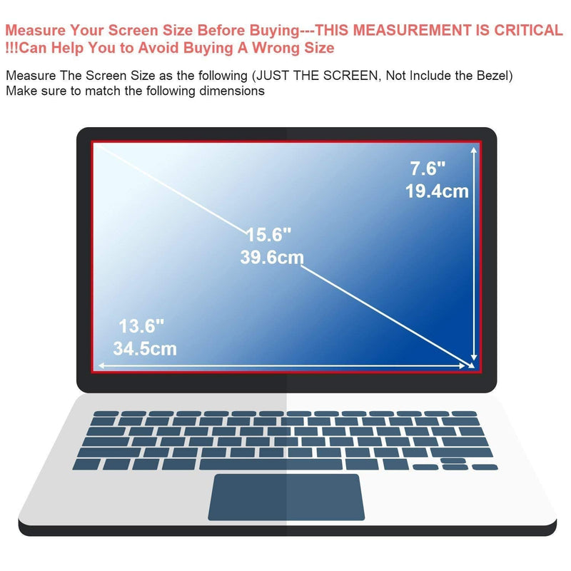 [Australia - AusPower] - 2-Pack F FORITO 15.6 Inch Laptop Anti Glare(Matte) Screen Protector Cover for All 15.6 inch 16:9 Aspect Ratio Screen Laptop, Scratch Proof, Dust-Proof and Fingerprint Resistant 