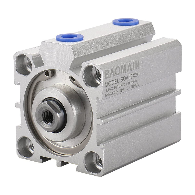 [Australia - AusPower] - Baomain Compact Thin Air Cylinder SDA 32x30 32mm Bore 30mm Stroke PT1/8 Port 