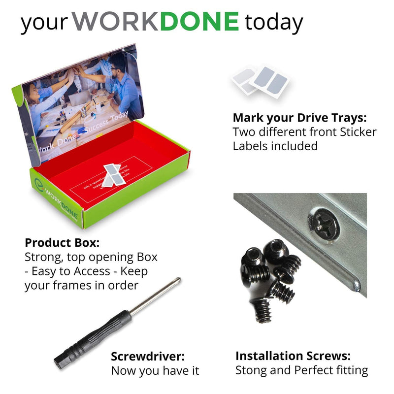 [Australia - AusPower] - WORKDONE 3.5 inch Hard Drive Caddy Tray Compatible for Dell PowerEdge Servers - SAS SATA HDD Adapter Sled - Handle Busy Schedule - Easy Setup with Detailed Manual - Your Saved Time is Priceless 