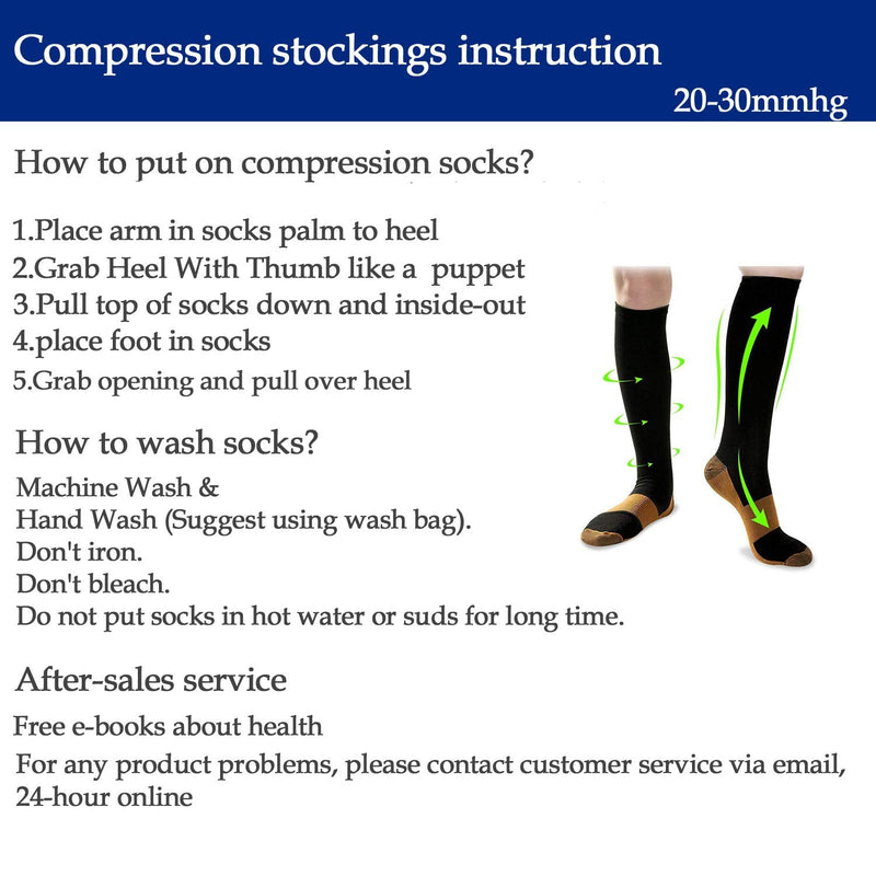 [Australia - AusPower] - Graduated Medical Compression Socks for Women&Men 20-30mmhg Knee High Sock Black2 Small-Medium 
