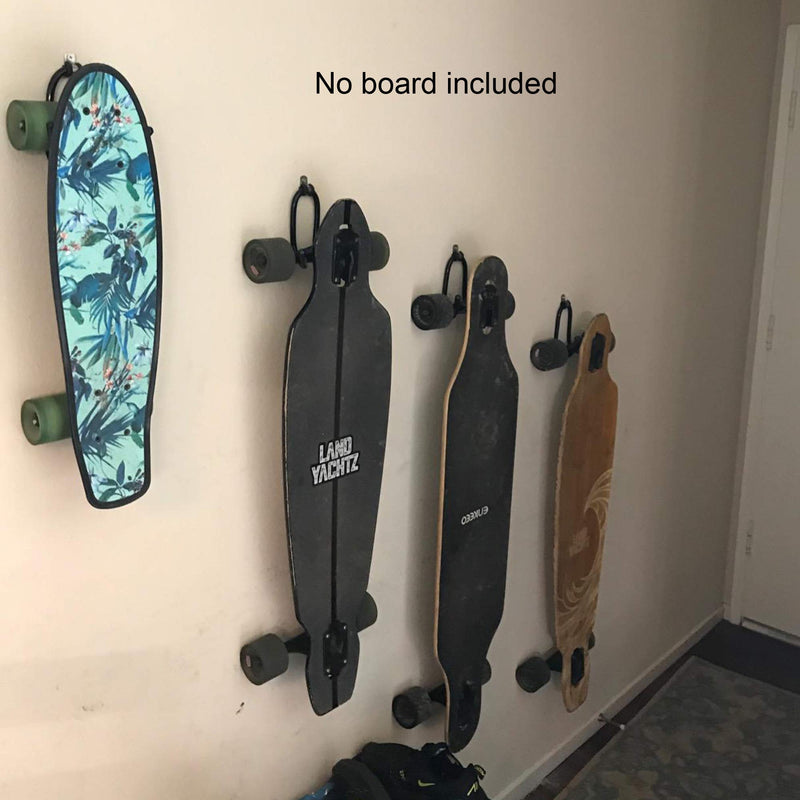 [Australia - AusPower] - YYST Skateboard Wall Mount Skateboard Wall Hanger Storage Rack Flexible Hanger - Fit Cruiser Boards , Skateboards, Penny Boards , Longboards,etc- W Style - No Board -2/PK 